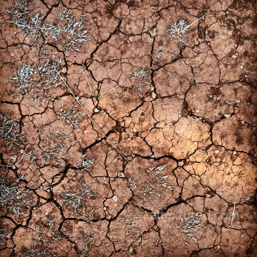 Cracked Dry Soil Texture for PBR 3D Models seamless Sand-soil PBR texture