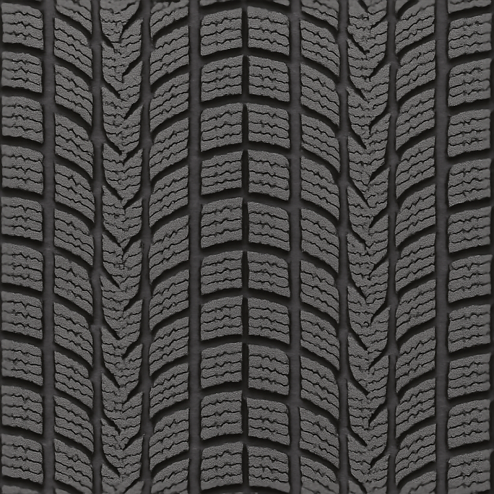 Snow Tire With Winter Tread And Snow Track Patterns For Cold Weather Ve… seamless PBR texture preview
