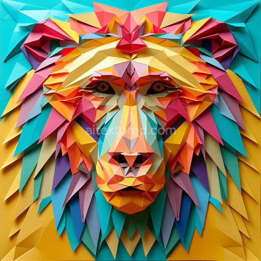 Seamless 3D PBR Texture Featuring Vibrant Geometric Baboon Design