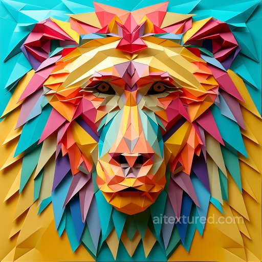 Animal - Seamless 3D PBR Texture Featuring Vibrant Geometric Baboon Design texture preview