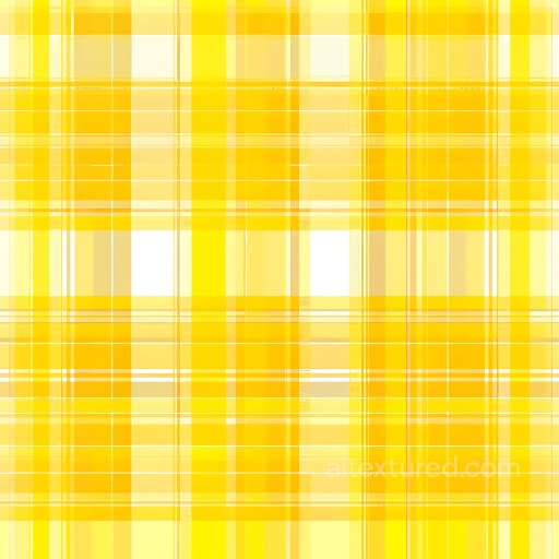 Seamless 3D PBR texture of vibrant yellow plaid fabric pattern texture preview
