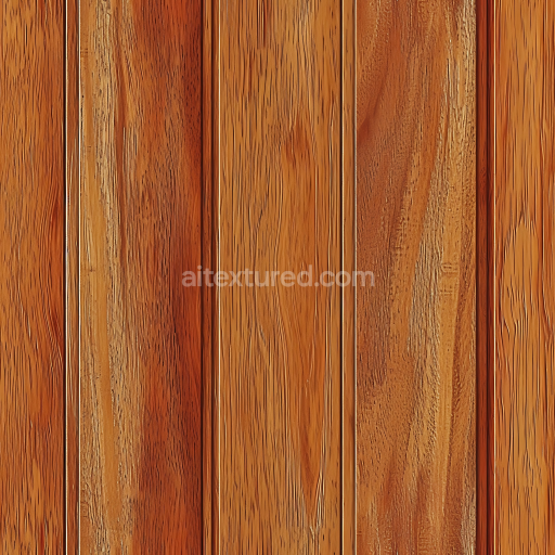 Seamless 3D PBR Mahogany Wood Floor Planks Texture with Rich Grain and Warm Finish