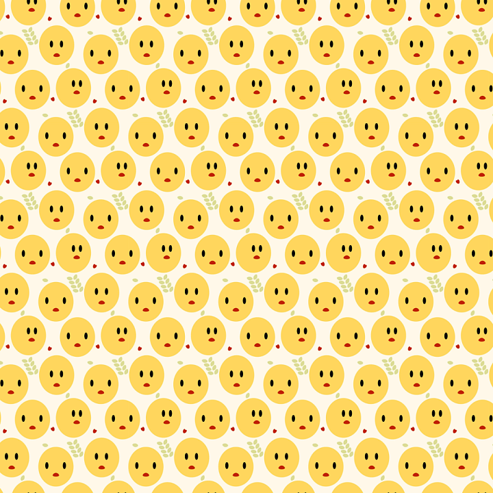 with Cartoon Yellow Happy Face Pattern seamless PBR texture preview