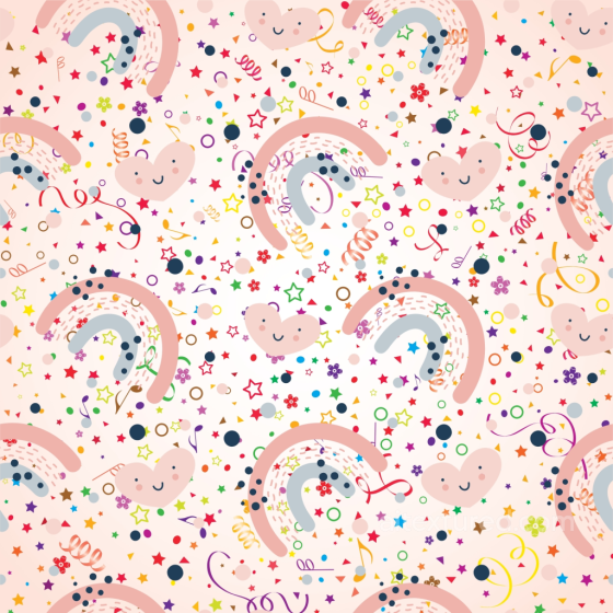 Colorful Confetti and Rainbow Party Pattern Texture Birthday texture preview
