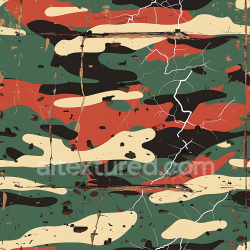 seamless Seamless 3D PBR Vintage Woodland Camouflage Texture with Distressed Weathered Effect texture 8k free download PBR