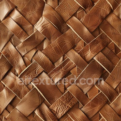 seamless Seamless 3D Woven Distressed Brown Leather PBR Texture with Detailed Grain and Folds texture 8k free download PBR