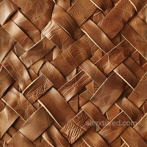 Woven Distressed Brown Leather PBR Texture with Detailed Grain and Folds seamless Leather PBR texture