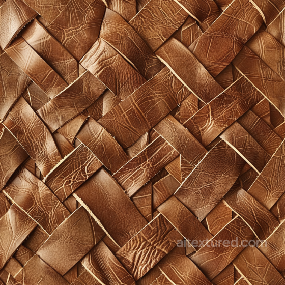 Woven Distressed Brown Leather PBR Texture with Detailed Grain and Folds Leather texture preview