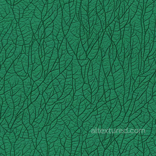 Of Cracked Green Leather With Intricate Vein-Like Patterns seamless Leather PBR texture