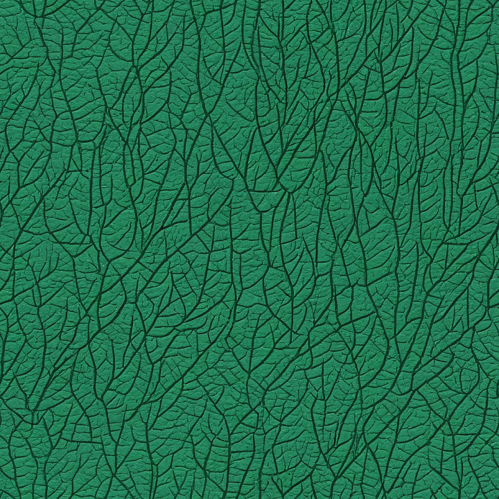 Of Cracked Green Leather With Intricate Vein-Like Patterns seamless PBR texture preview