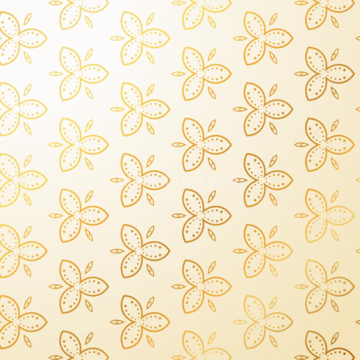 Seamless 3D PBR White and Gold Floral Pattern Texture