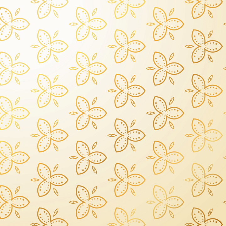 White and Gold Floral Pattern seamless PBR texture preview
