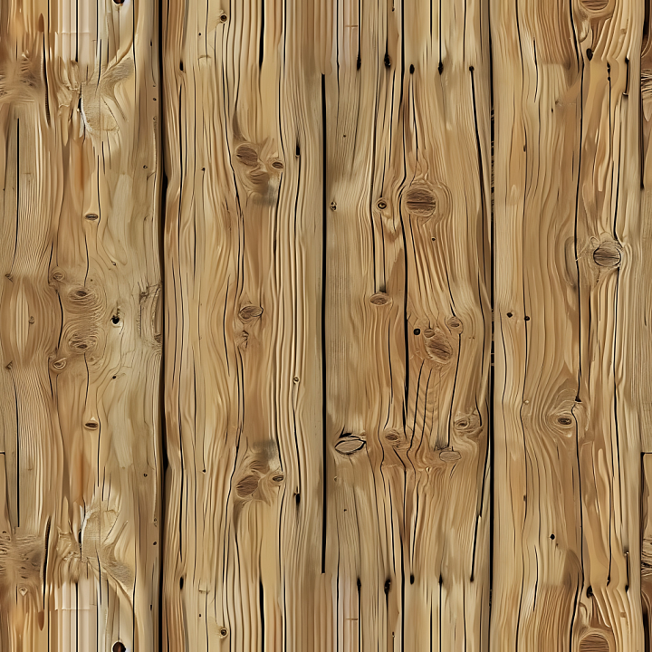Rustic Pine Wood Planks with Knots and Grain seamless PBR texture preview