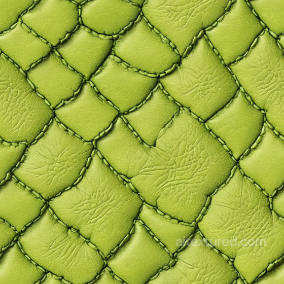 Of Lime Green Stitched Patchwork Leather With Subtle Wrinkles Leather texture preview