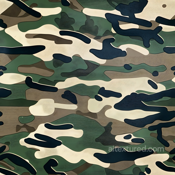 Woodland Camouflage Texture with Organic Multi-Tone Pattern Color Camouflage texture preview