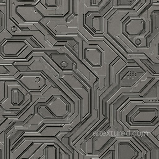 Detailed Futuristic Panel Seamless Texture seamless Sci-fi PBR texture