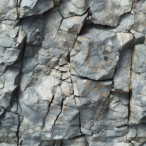 Rocky Cliff Wall PBR Texture Featuring Layered Slate and Natural Cracks seamless Stone PBR texture