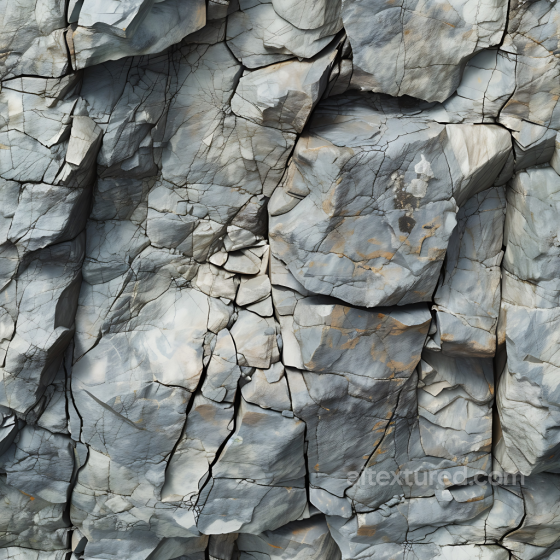 Rocky Cliff Wall PBR Texture Featuring Layered Slate and Natural Cracks Stone texture preview