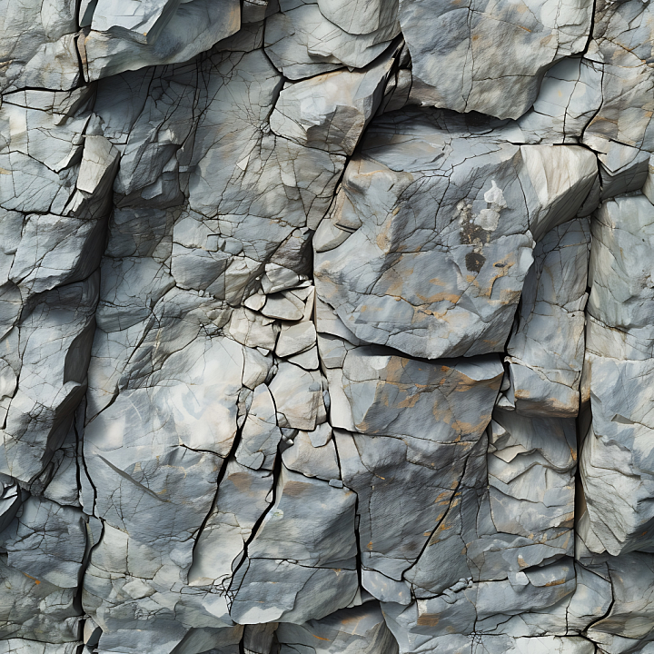 Rocky Cliff Wall Featuring Layered Slate and Natural Cracks seamless PBR texture preview