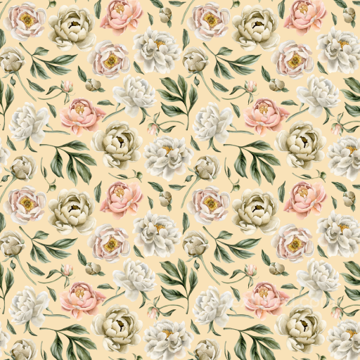 Flower Texture of Pastel Floral Fabric Pattern seamless Flower PBR texture