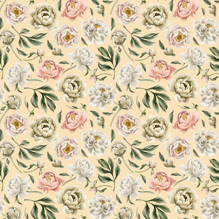 Flower of Pastel Floral Fabric Pattern seamless PBR texture preview