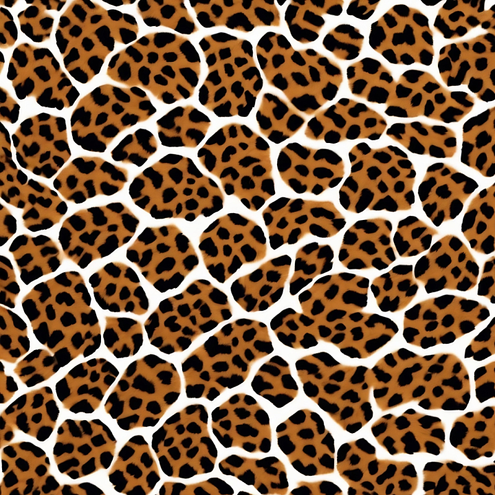 Leopard Print Fabric with Bold Black Spots on Warm Brown seamless PBR texture preview