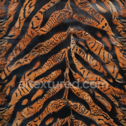 seamless Seamless 3D Tiger Fur Patterned Leather PBR Texture with Lush Hair Detail texture 8k free download PBR