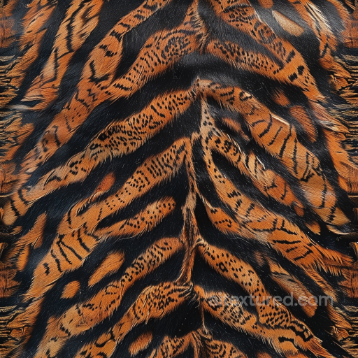 Tiger Fur Patterned Leather PBR Texture with Lush Hair Detail seamless Leather PBR texture