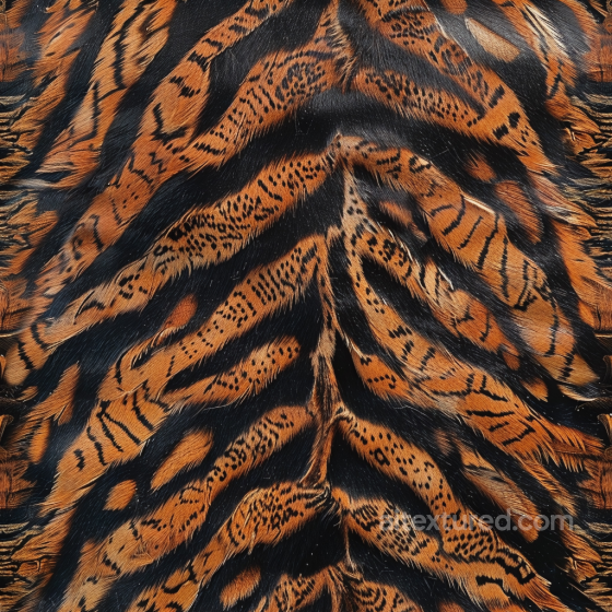 Tiger Fur Patterned Leather PBR Texture with Lush Hair Detail Leather texture preview