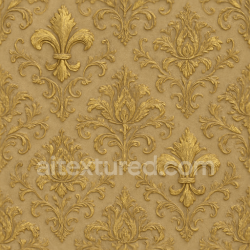 seamless Seamless 3d texture pbr 8k fleur de lis damask wallpaper with embossed metallic accents finish texture 8k free download PBR