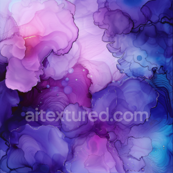 seamless Seamless 3D Alcohol Ink PBR Texture Featuring Purple and Violet Fluid Swirls texture 8k free download PBR