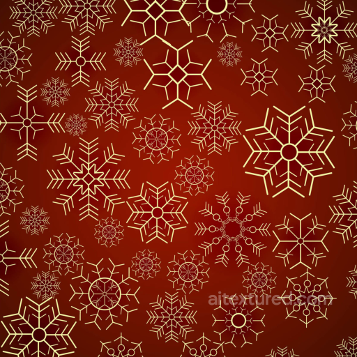 All Christmas Digital paper Texture of Red Christmas Digital Paper with Gold Snowflakes seamless All Christmas Digital paper PBR texture