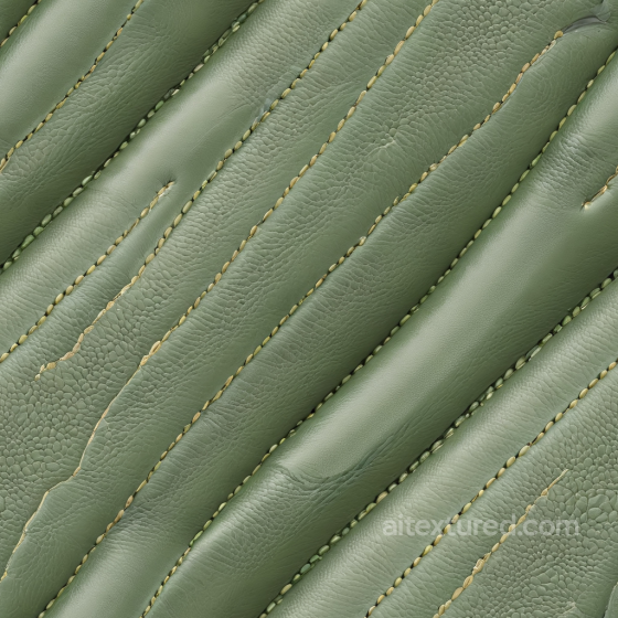 Stitched Green Pebbled Leather Seamless Texture with Worn Details Leather texture preview