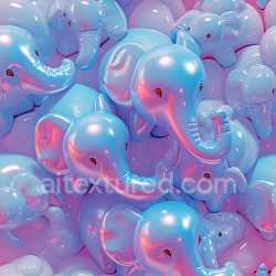 seamless Seamless 3D Inflated Glossy Elephant Vinyl PBR Texture in Blue and Pink texture 8k free download PBR