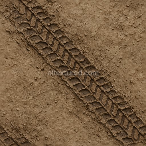 Seamless 3d texture pbr 8k muddy tire tread offroad mud splash pattern tire track