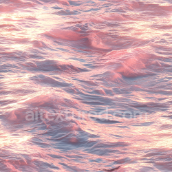 seamless Seamless 3D Water PBR Texture Featuring Tranquil Ocean Waves in Soft Pink Light texture 8k free download PBR