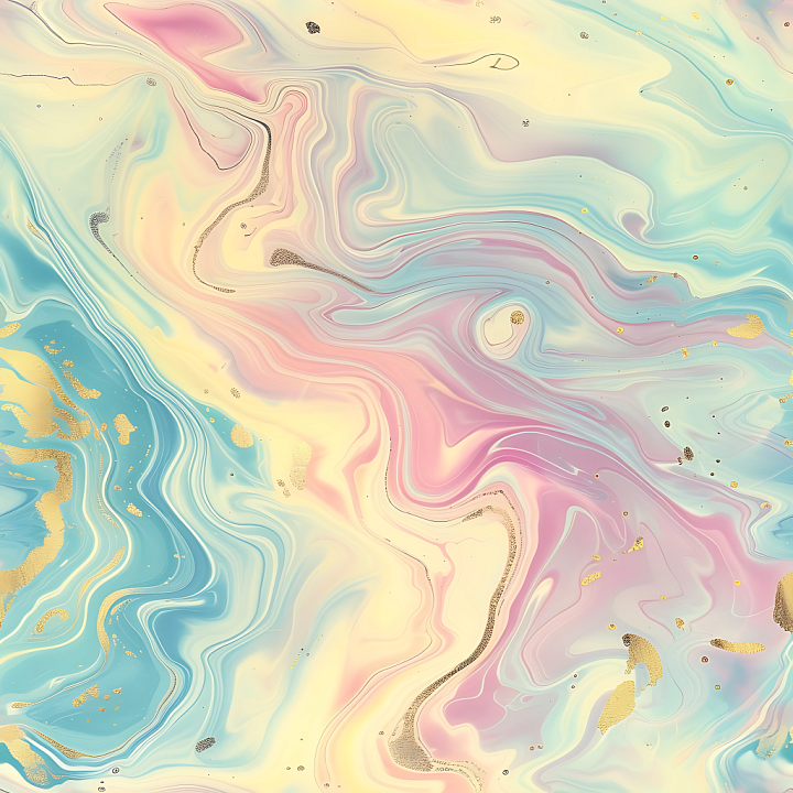 Buttercream Pastel Marble with Elegant Gold Veins seamless PBR texture preview