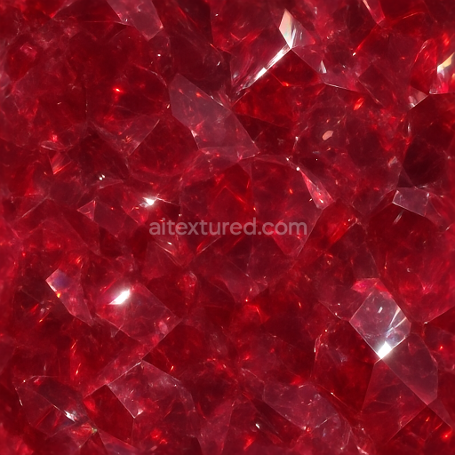 Preview — Seamless 3d texture pbr 8k ruby polished crystal with inclusions and adamantine luster finish