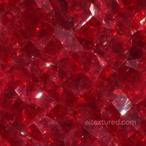 Ruby Polished Crystal With Inclusions And Adamantine Luster Finish seamless Crystals PBR texture