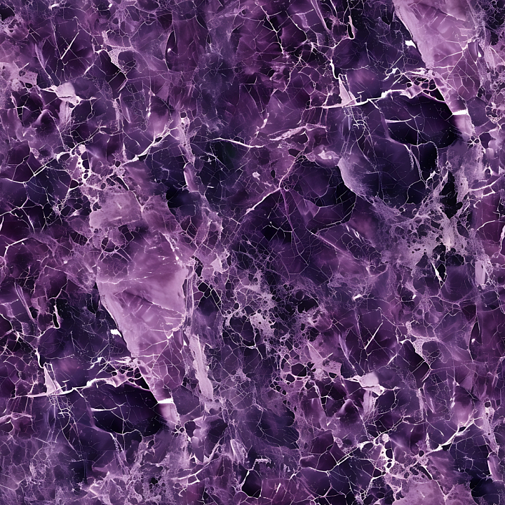 Deep Amethyst Purple Marble with Fine Veins seamless PBR texture preview