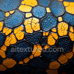 seamless Seamless 3D Skin PBR Texture Featuring Stylized Cracked Surface with Vibrant Blue and Orange Tones texture 8k free download PBR