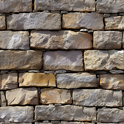 Weathered Stone Wall Texture with Rough, Earthy Blocks seamless Stone PBR texture
