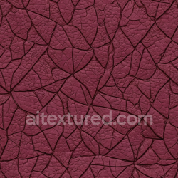 seamless Seamless 3D cracked burgundy leather PBR texture with deep fissures texture 8k free download PBR