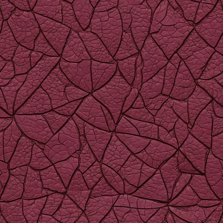 Cracked Burgundy Leather With Deep Fissures seamless PBR texture preview