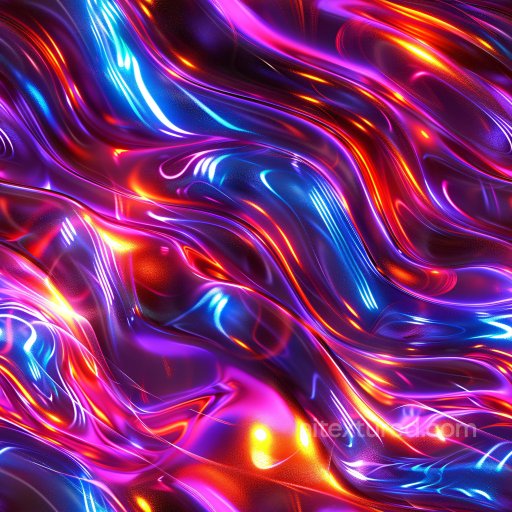 Seamless 3D PBR Texture of Glossy Flowing Multicolor Liquid Surface texture preview