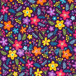 seamless Seamless 3D PBR Texture of Bright Embroidered Floral Fabric Pattern texture 8k free download PBR