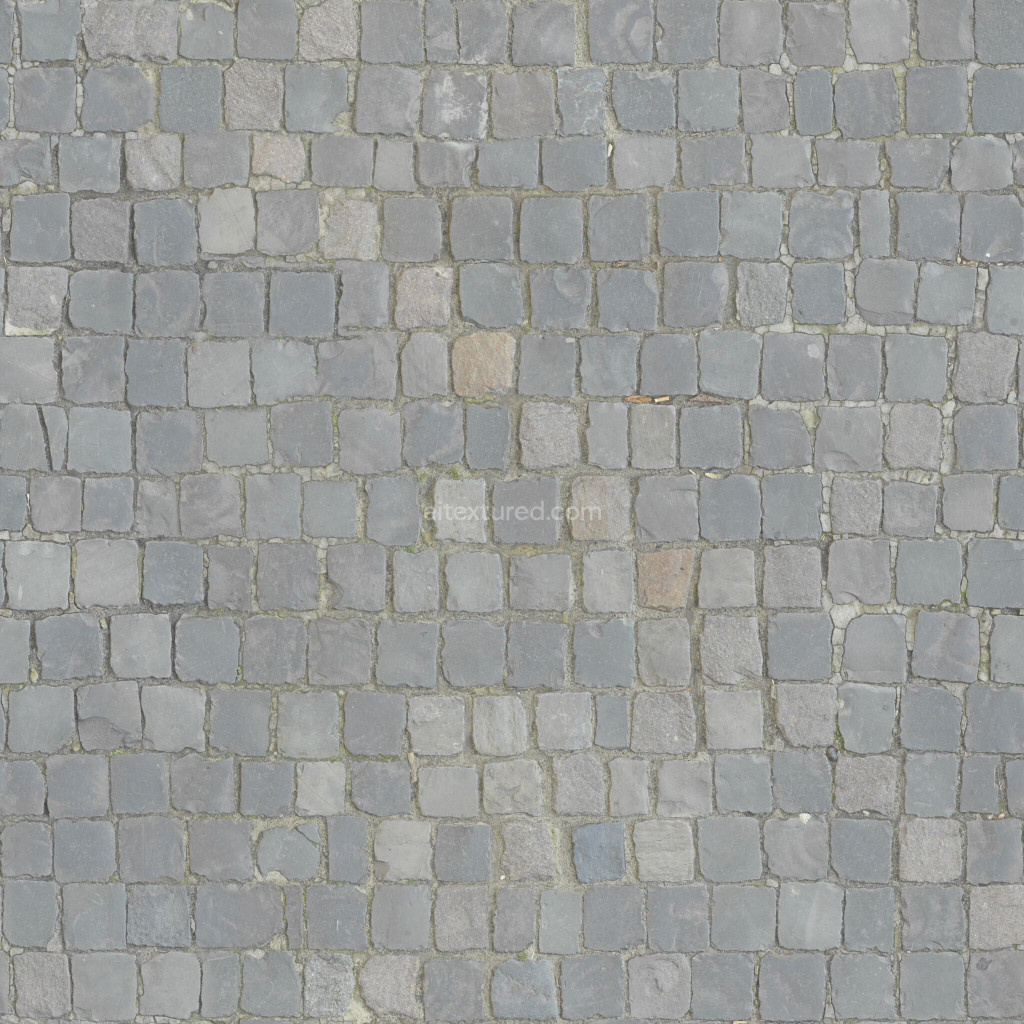 Seamless paving stones texture with variations in gray colors