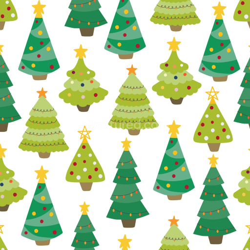 Seamless 3D PBR Digital Paper Texture Featuring Colorful Christmas Trees