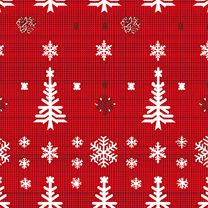 All Christmas Digital paper of Red Knit Fabric with White Christmas Mot… seamless PBR texture preview