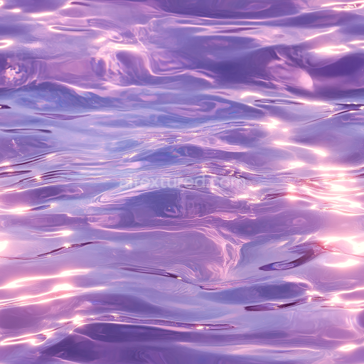 Seamless 3D PBR Texture of Stylized Purple Water Surface with Soft Wave Reflections